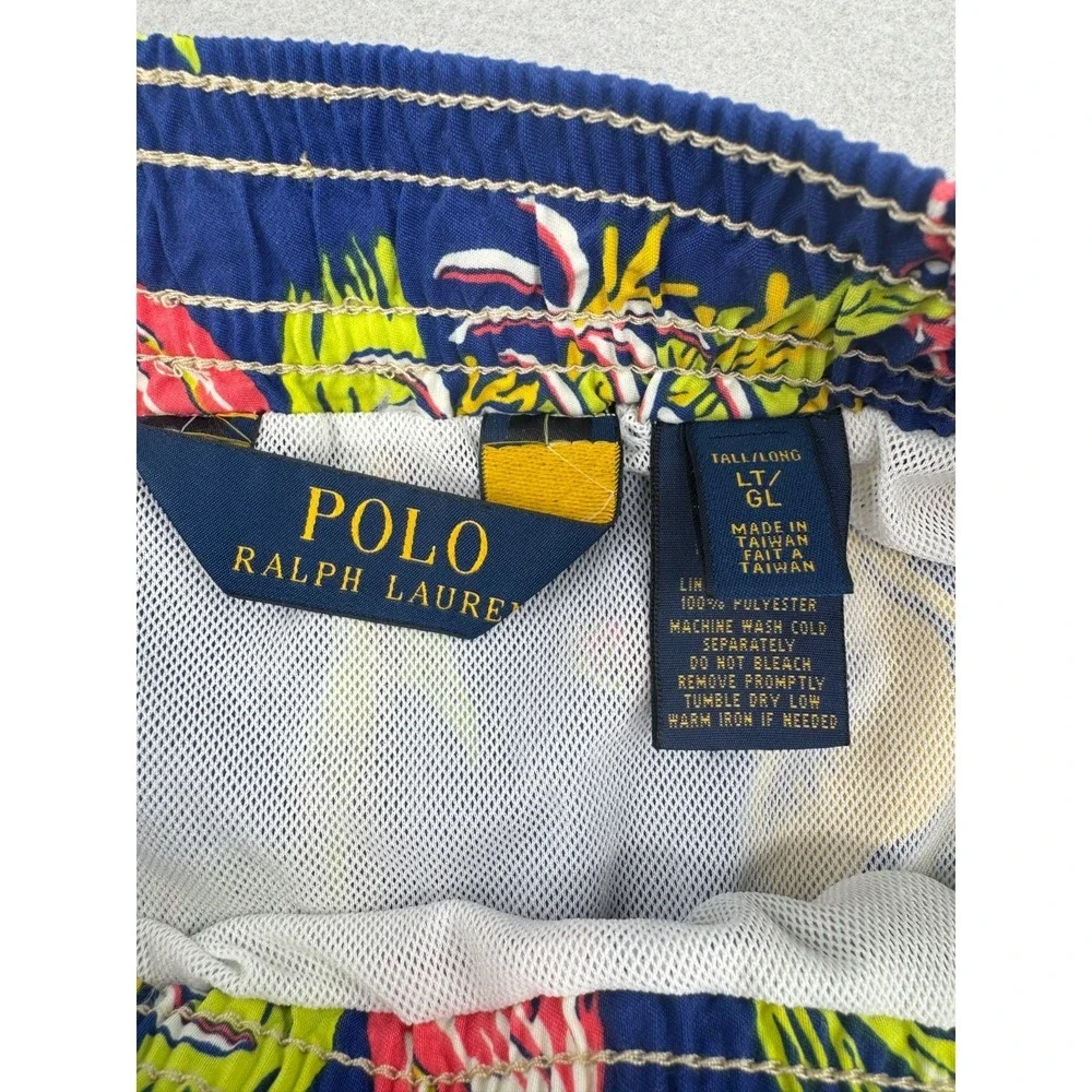 Polo Ralph Lauren Hawaiian Floral Swim Shorts Men's LT Blue Tropical Summer